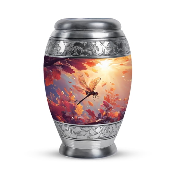 Dragonfly Urns For Human Remains For Adults, Small Keepsake Urns For Ashes Women And Men, Blue Mini Cremation Urn For Human Ashes Small 3 Inch, Brown Tiny Urn For Adults For Male And Female