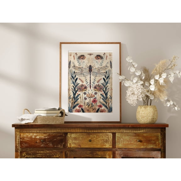 Dragonfly Wall Art, Dragonfly Print, William Morris, Aesthetic Wall Decor, Floral Prints, Artful Art, Floral Poster, Dragonfly Gifts For Her Poster Unframed