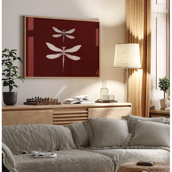 Dragonfly Wall Art Poster Chalkboard Insect, 24x36 UNFRAMED