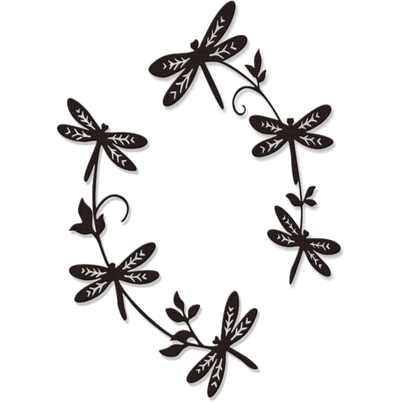 Dragonfly Wall Decor Set Metal Wall Art for Outside & Garden Decor, 2-Piece Natural Theme Outdoor Dragonfly Decorations for Patio, Backyard, Lawn