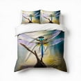 thumbnail image 1 of Dragonfly Water Reflection Art Bedding Set 3 Pcs Soft Microfiber Quilt Cover For Bedroom Decor, Comforter Cover With 2 Pillowcase, 1 of 5