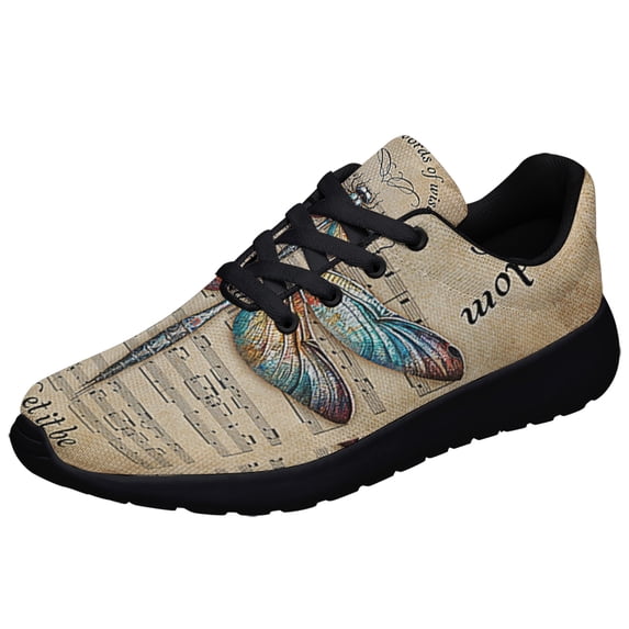 Dragonfly Whisper Words Of Wisdom Let It Be Shoes Sneakers Black Size 8.5