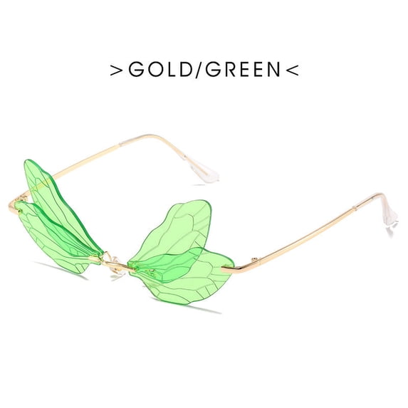 Adult Sunglasses Dragonfly Wings Design Metal Frame PC Lens UV400 Protection Stylish Personality Strong Durable Sunglasses Unique Design Fashion Eyewear