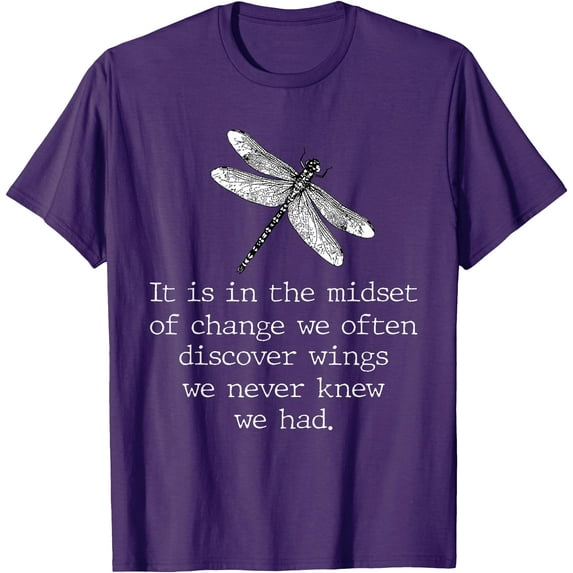 Dragonfly Wisdom Spiritual Faith Dragonflies Lovers Unisex Softstyle T-Shirt,Purple Color,Size L