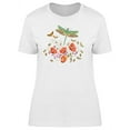 thumbnail image 1 of Dragonfly With Flowers T-Shirt Women -Image by Shutterstock, Female Small, 1 of 4