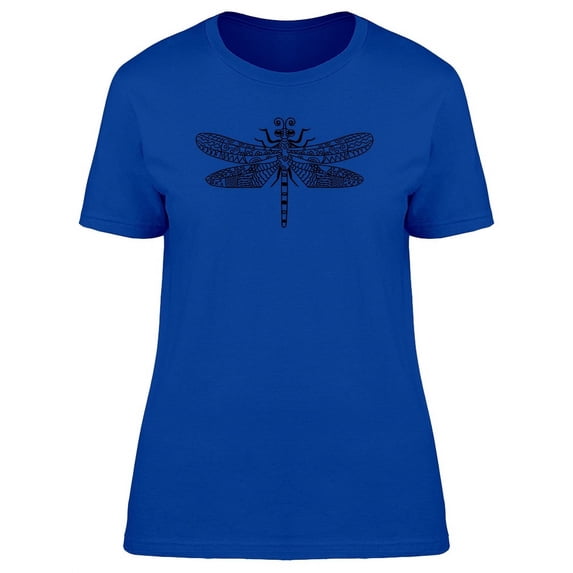 Dragonfly With Tribal Colors T-Shirt Women -Image by Shutterstock, Female x-Large