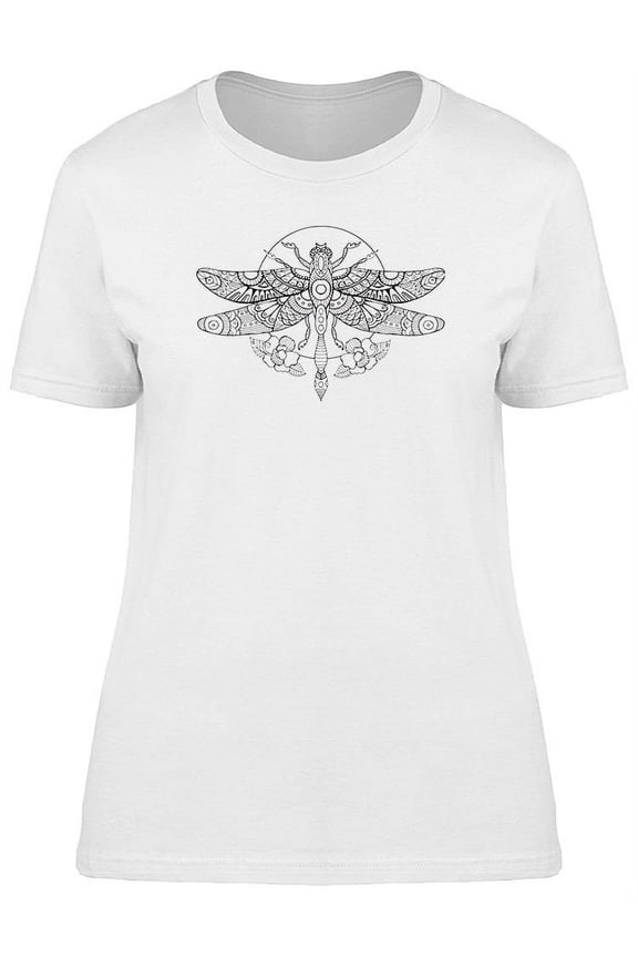 Dragonfly Zen Doodle Style Tee Women's -Image by Shutterstock