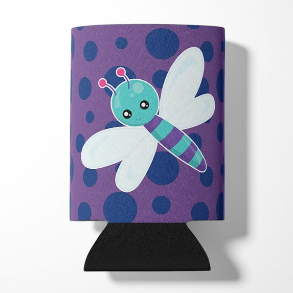 Dragonfly on Purple Polkadots Can or Bottle Hugger