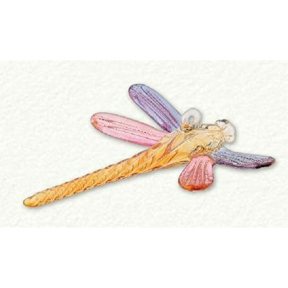 Dragonfly with Spread Wings Egyptian Blown Glass Christmas Ornament Made Egypt