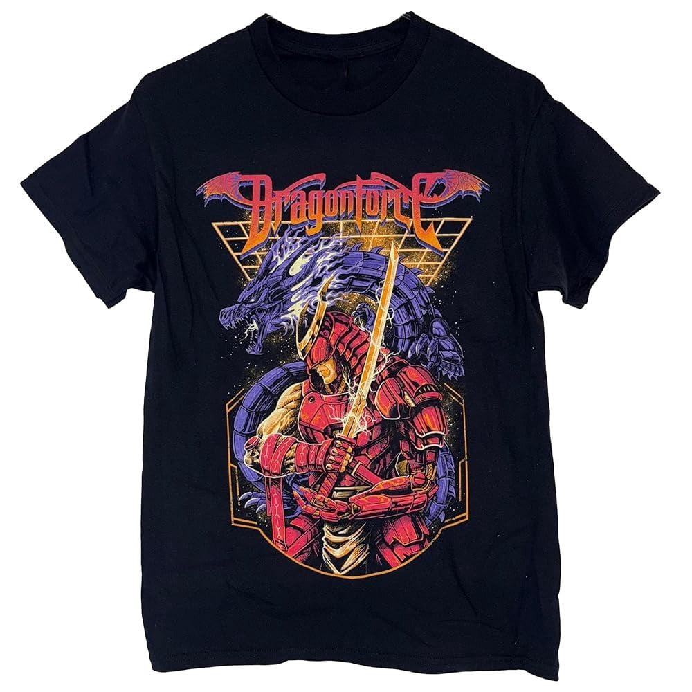 Dragonforce Samurai Dragon T-Shirt Black Color All Size Cotton Adults ...