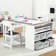 thumbnail image 1 of Dragonpad USA Kids 3-Piece Storage Activity Table and Chair Set, Gray, 1 of 8