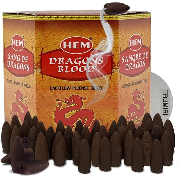 Dragons Blood Backflow Incense Cones For Inscent Waterfall Aromatic Insent Smoke Fountain Haze Falls And Mat Bundle