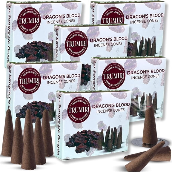 Dragons Blood Incense - 60 Cones, Six Packs of 10, Scented Incense