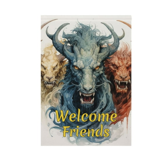 Dragons Cool Garden Flag House Banner 12" x 18" Double Sided Outdoor Yard Decoration