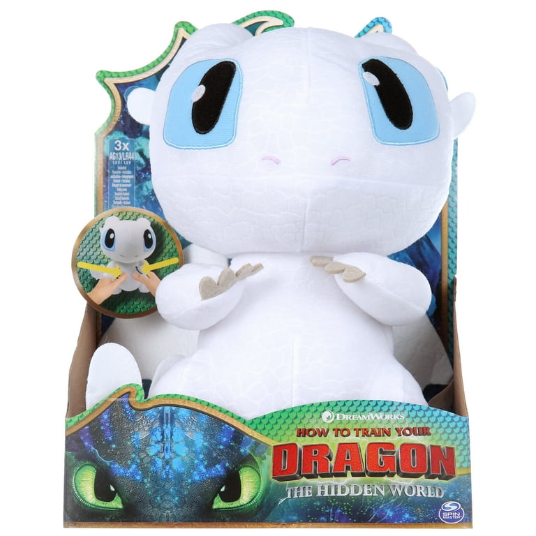 Dragons DreamWorks Squeeze Growl Lightfury 10 inch Plush with Sounds