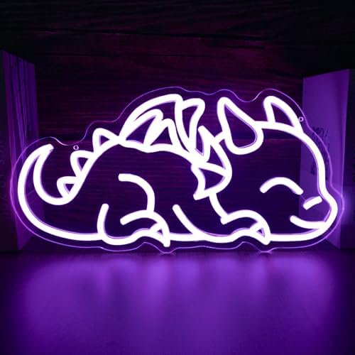 Dragons Gift for Kid - Cute Sleep Dragon Neon Sign for Wall Decor Cartoon LED Sign Fantasy Wall Art for Bedroom Living Room Dragon Party Gifts(15.7 * 7.8inch)$$Tools & Hardware Other