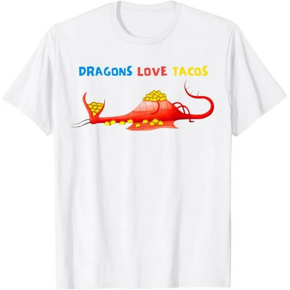 Dragons Love Tacos For T-Shirt Unisex S-5XL Hot Trending Shirt, Vintage Birthday Gift