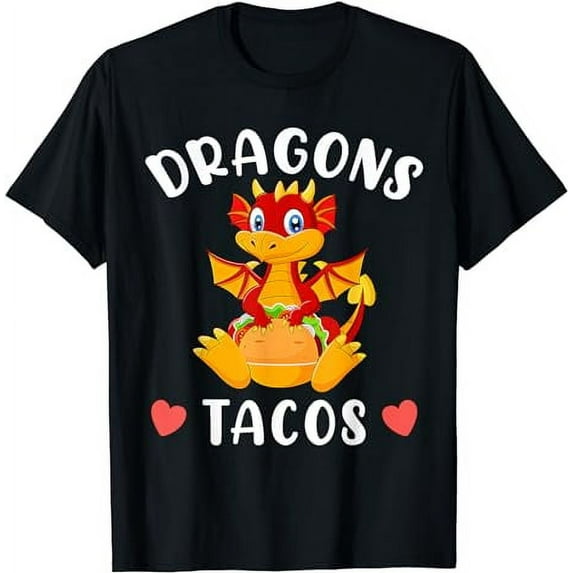 Dragons Love Tacos Shirt for Kids Girls Boys T-Shirt