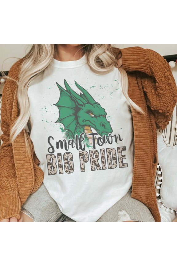 Dragons Mascot TShirt Small Town Big Pride Unisex Cut