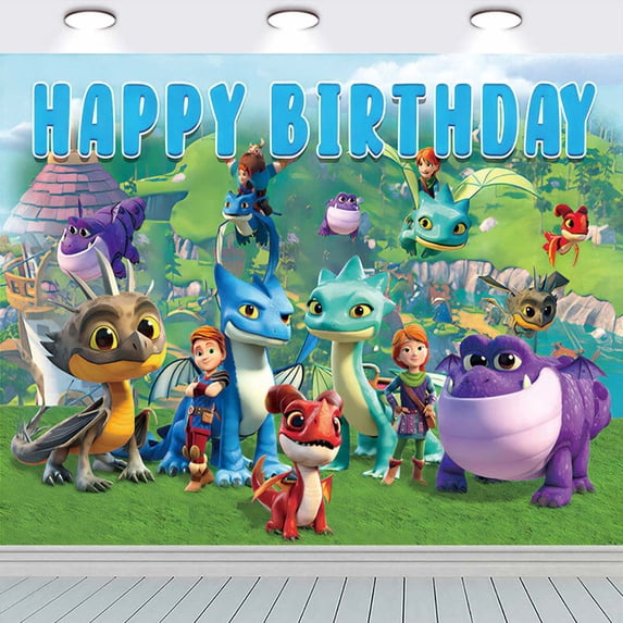 Two The Rescue Backdrop Dragons Rescue Riders Background Backdrop Taspestry Birthday Post ...