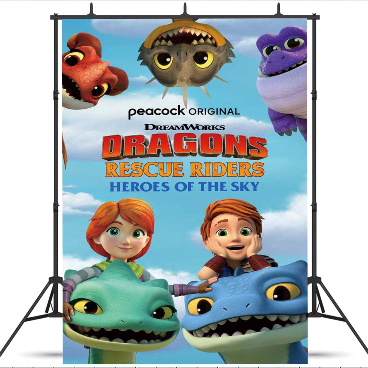 Two The Rescue Backdrop Dragons Rescue Riders Taspestry Poster Banner Backdrop Background Wall ...