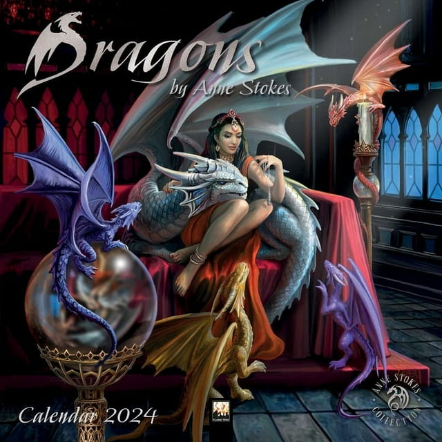 Dragons by Anne Stokes Wall Calendar 2024 (Art Calendar) (Calendar