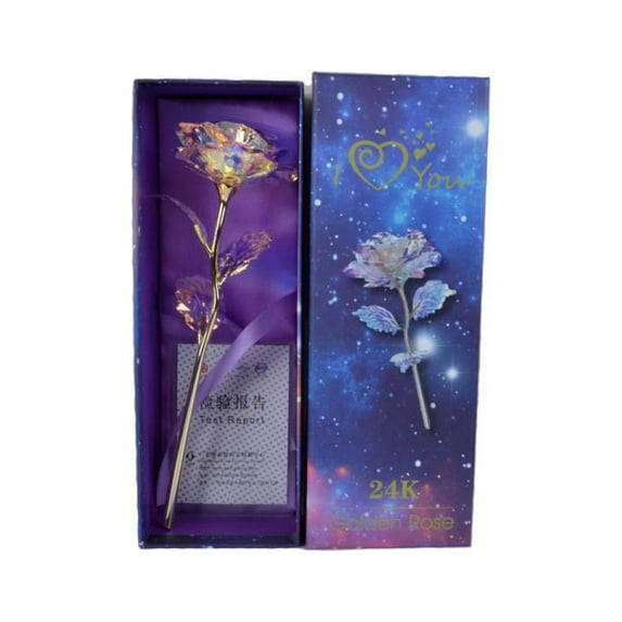 Dragonus 24K Gold Foil Rose Flowers Luminous Galaxy Valentine's Day Gift with Box
