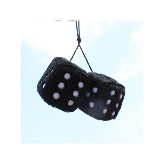 Dragonus Home Decor Hanging Large Fuzzy Fluffy Dice Car Hanging Ornaments Furry Toy Gifts