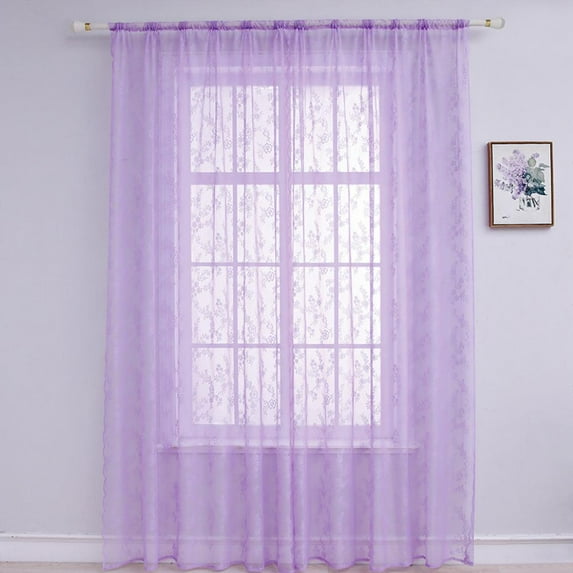 Dragonus Lace Curtains,Floral Sheer Lace Curtains for Living Room Panels, Lightweight Chic Lace Panel Curtains