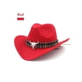 thumbnail image 1 of Dragonus Men Cowboy Hat Stetson Style Fedora Sun Summer Western Riding Wide Brim Cap, 1 of 3