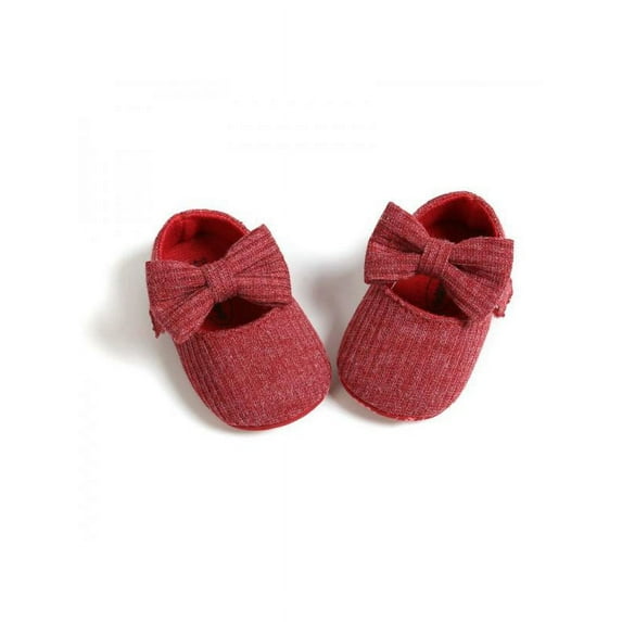 Dragonus Newborn Baby Girls Bowknot Crib Pram Shoes Soft Sole Prewalker Anti-slip Princess