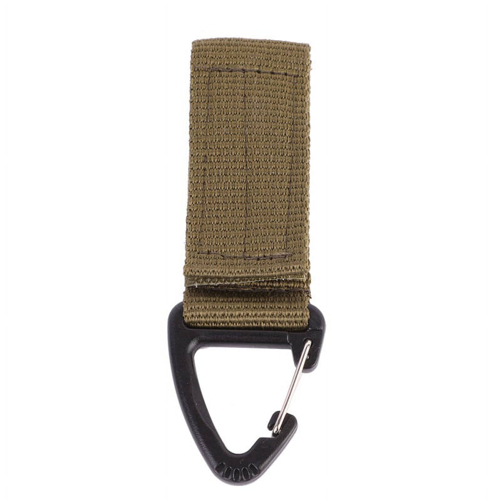 Tactical Molle Nylon Keychain Hook Web Carabiner Belt Buckle for Outdoor  Camping