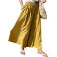 thumbnail image 1 of Dragonus Plus Size High Waist Wide Pants Cotton Linen Loose Pants Casual Loose Trousers, 1 of 5