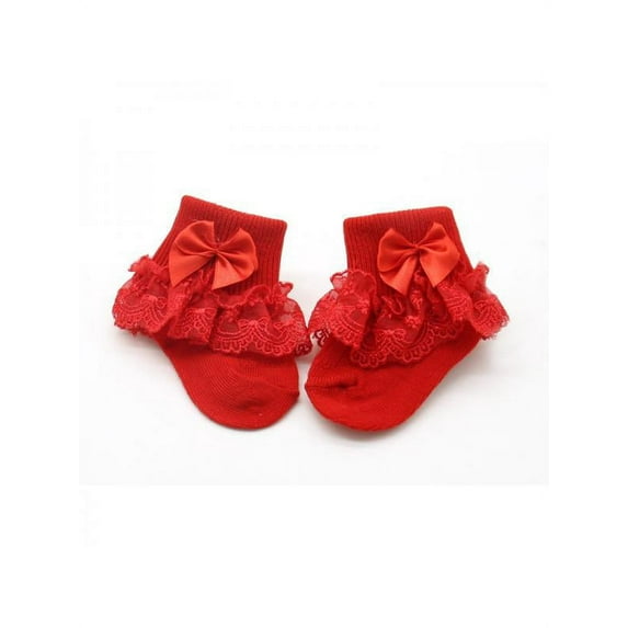 Dragonus Toddler Girls Baby Kids Cotton Lace Ankle School Party Wedding Socks 0-6 Months