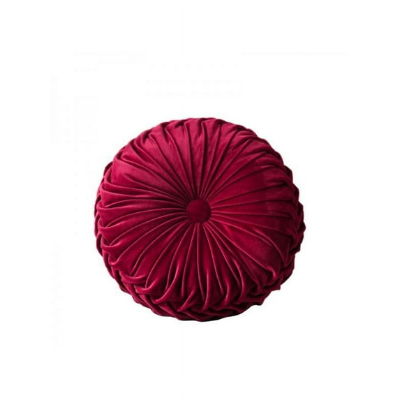 Dragonus Velvet Pleated Round Pumpkin Couch Cushion Sofa Pillow Room Home Decor