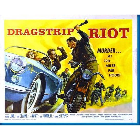 Dragstrip Riot Movie Poster 16x24 Poster Medium Art Poster 16x24 Unframed, Age: Adults, Rectangle Poster Time