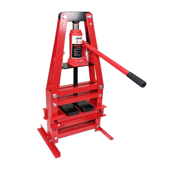 Dragway Tools 6-Ton Benchtop Hydraulic A-Frame Shop Press with Press Plates