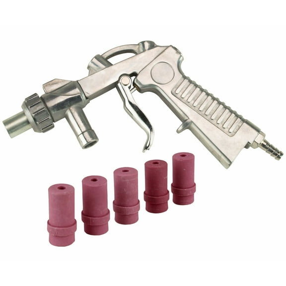 Dragway Tools Blast Media Gun & (5) 5MM Nozzles for 25 60 90 Sandblast Cabinet
