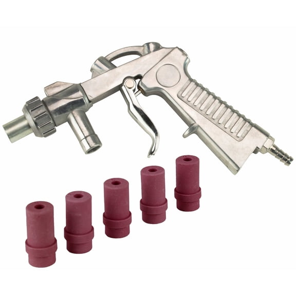 Dragway Tools Blast Media Gun & (5) 6MM Nozzles for 25 60 90 Sandblast Cabinet
