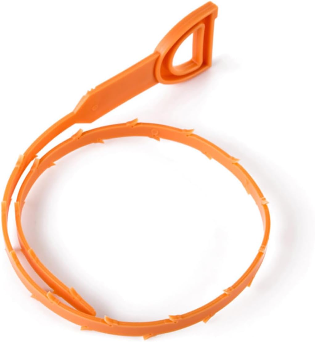 Drain Auger 3pcs Drain Cleaning Tool Useful Orange Drain Clog Remover Sink Cleaning Tool Litter