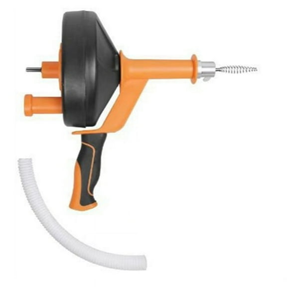 Drain Augers Clog Remover with Drill Bit Adapter, Duty Flexible Plumbing Snake, Manual or Electric for Kitchen, Bathroom