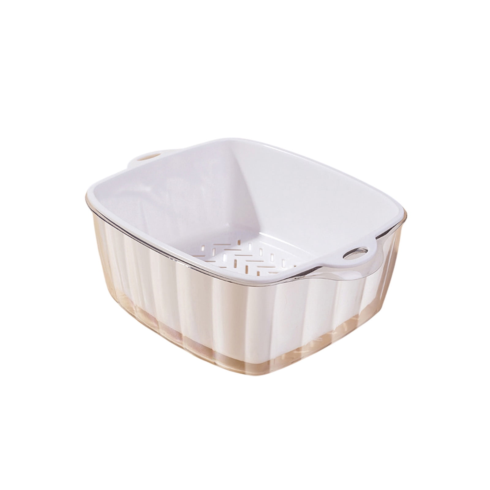 Drain Basket,Fruit Washing Bowl With Strainer,Food Safe Plastic Drainer ...