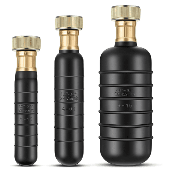 Drain Bladder Kit,3 PCS Cleaning Bladders Fits 1 to 6 Pipe, Unclogs Stubborn Blockages in Main & Sewer