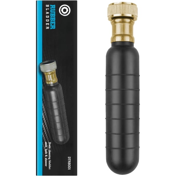 Drain Bladder, Medium Drain Cleaning Bladder, Fits 1-1/2" to 3" Drain Pipes, Unclogs Stubborn Blockages in Kitchen Sinks, bathtubs, Showers, and Main drains