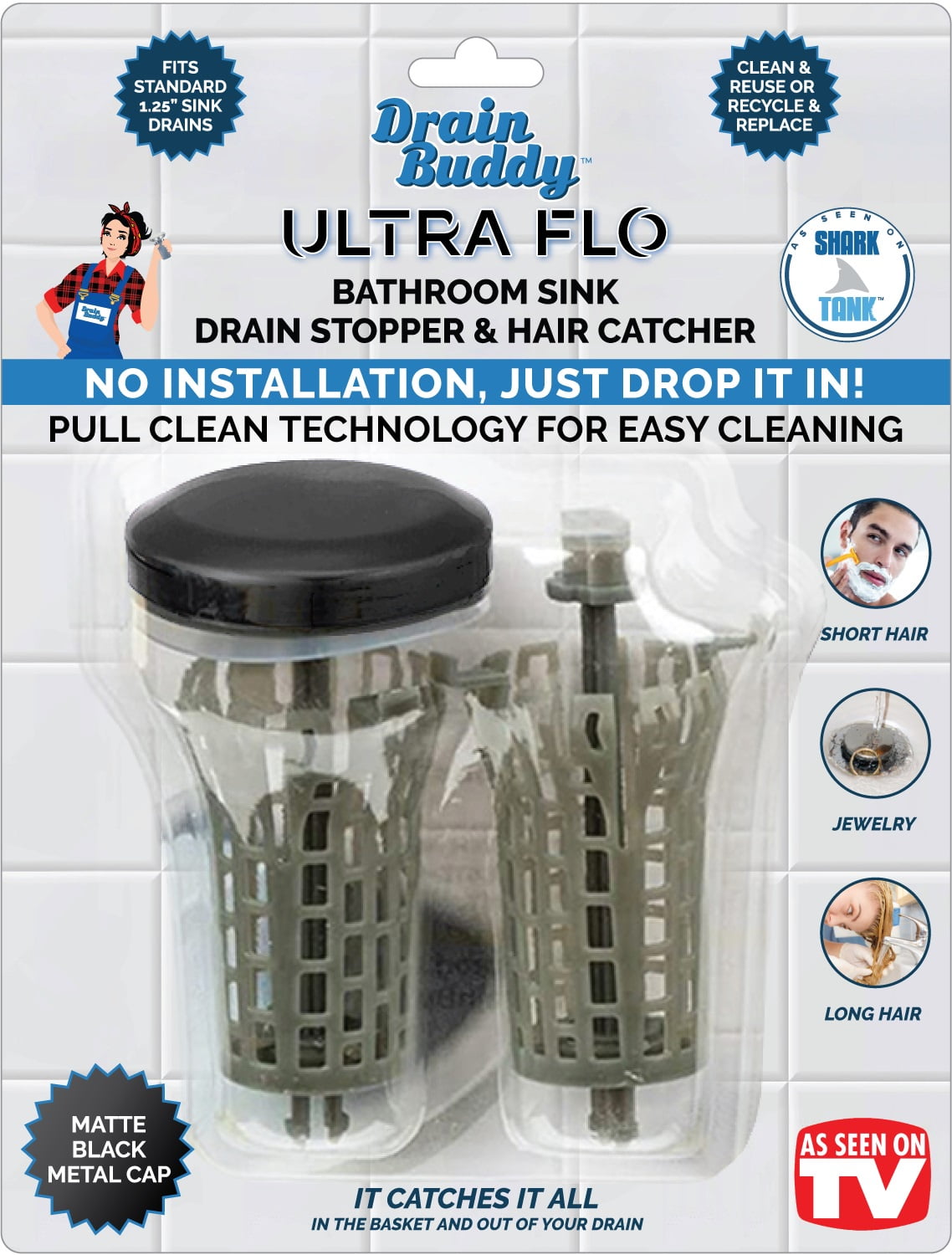 Drain Buddy Ultra Flo Sink Matte Black - Walmart.com