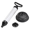 thumbnail image 1 of Drain Buster Plunger: Powerful Suction Clears Most Clogs in Toilets, Sinks, bathtubs, and Showers. No Harsh Chemicals, Easy to use. Includes 2 Tips. 6" Dia. x 17 1/3". TM, 1 of 6