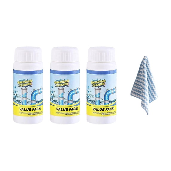 Drain Cleaner Foaming Pipe Clearing Agent Powerful Enzyme Deodorizer for Kitchen Sink Bathroom Shower Clog Removal