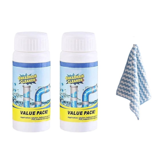 Drain Cleaner Foaming Pipe Clearing Agent Powerful Enzyme Deodorizer for Kitchen Sink Bathroom Shower Clog Removal