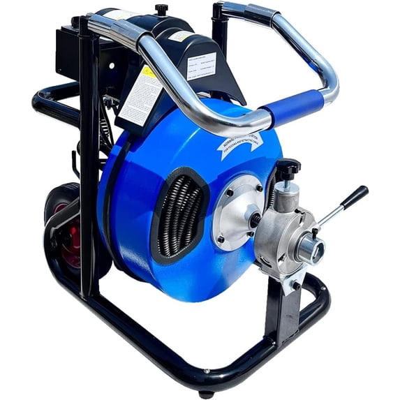 Drain Cleaner Machine Electric Drain Auger Cleaning 100FT x 1/2 In W/ 4 Cutters Items Description:Premium Steel Core Cable: 100' x 1/2" steel core cable adopted by our electric dr