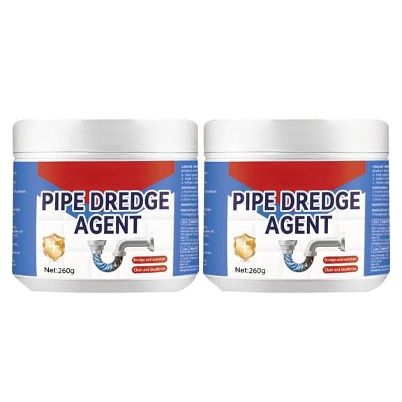 Drain Cleaner Powder, Fast Acting Pipe Unclogger Dissolves Hair Grease And Food Blockages With Deodorizing Action, Powerful Drain Opener For Kitchen Bathroom Sinks Home Maintenance Use